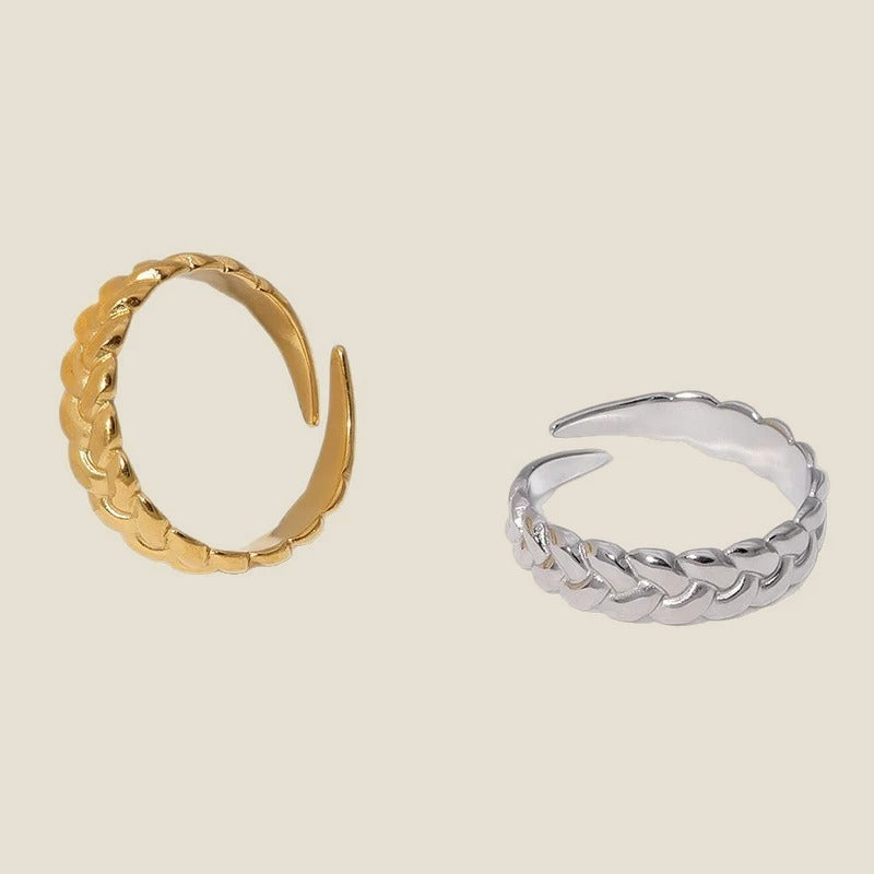 Bague ouverte tressée Chiara — vue 4