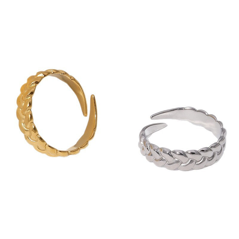 Chiara Braided Open Ring — view 4