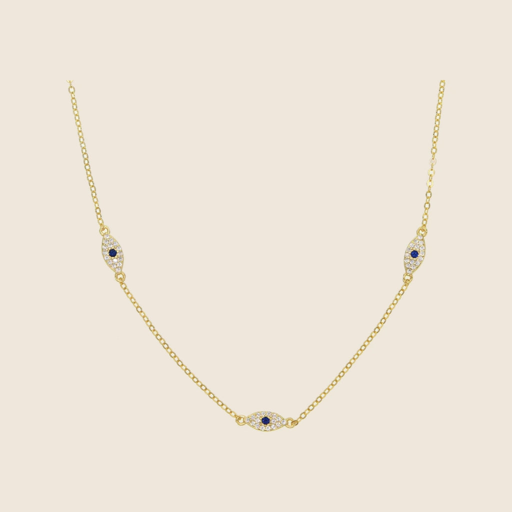 Eleni Three-Eye Station Necklace — view 4