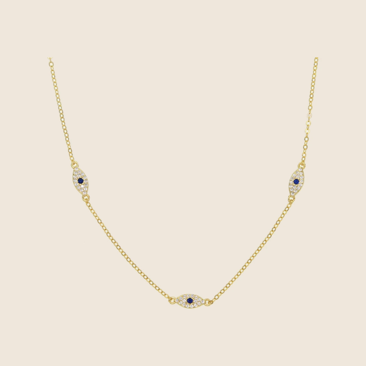 Eleni Three-Eye Station Necklace — view 4