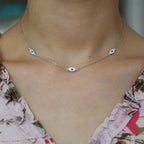 Eleni Three-Eye Station Necklace — view 5