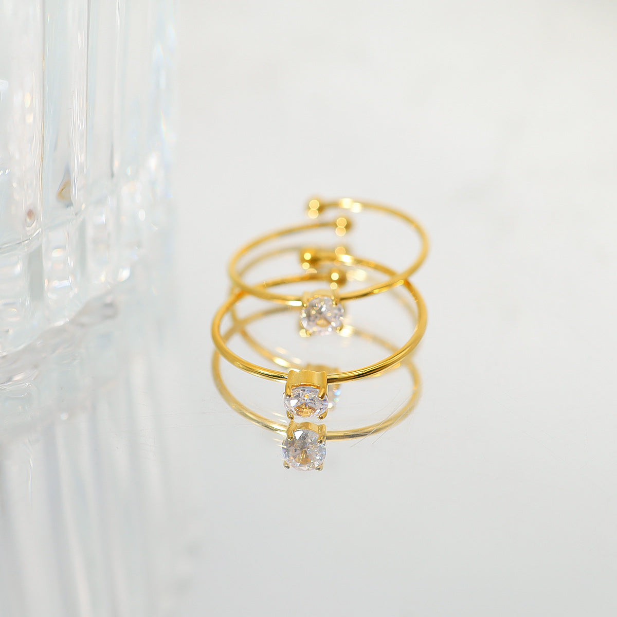 Etna Pavé Open Ring — view 4