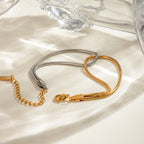 Rita Two-Tone Snake Bracelet — view 6