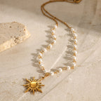 Selene Pearl Drop Necklace — view 2