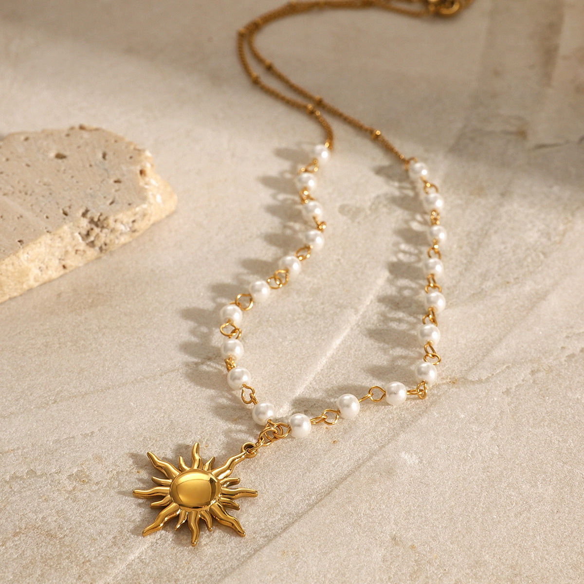 Selene Pearl Drop Necklace — view 2