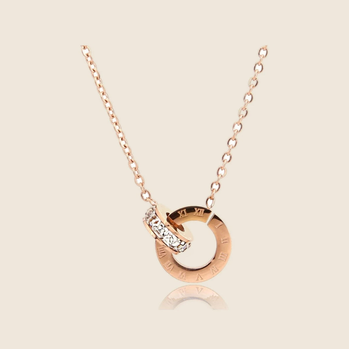 Federica Double Ring Necklace — view 1