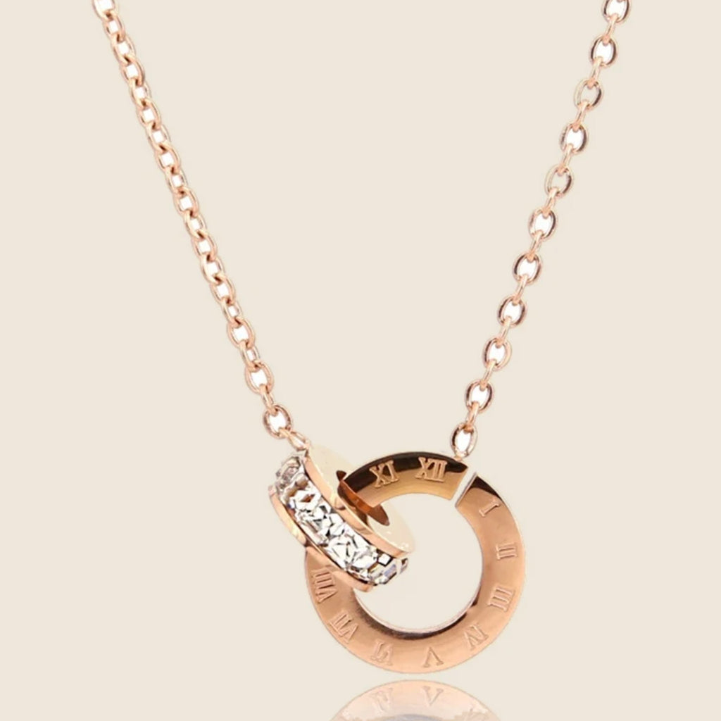 Federica Double Ring Necklace — view 3