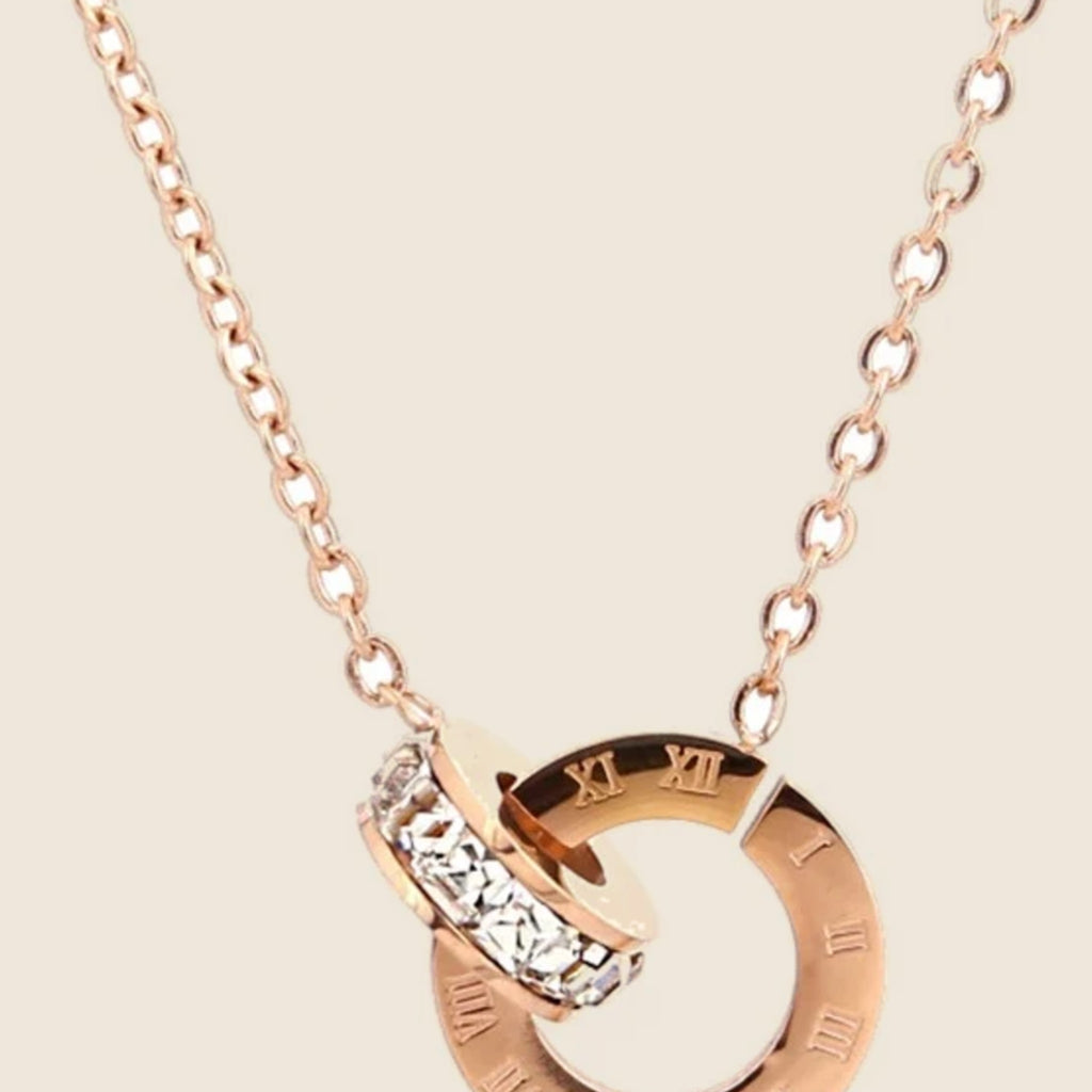 Federica Double Ring Necklace — view 5
