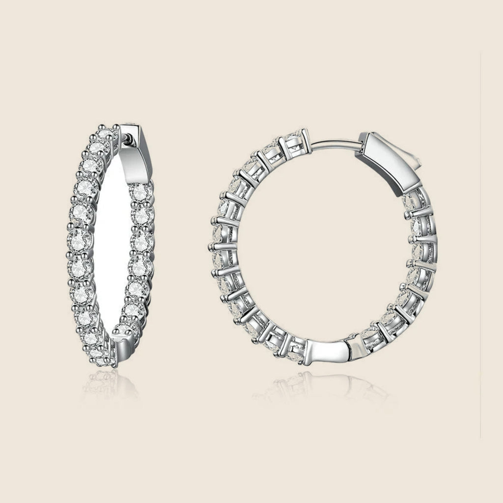 Franca Inside-Out Pavé Hoops — view 1