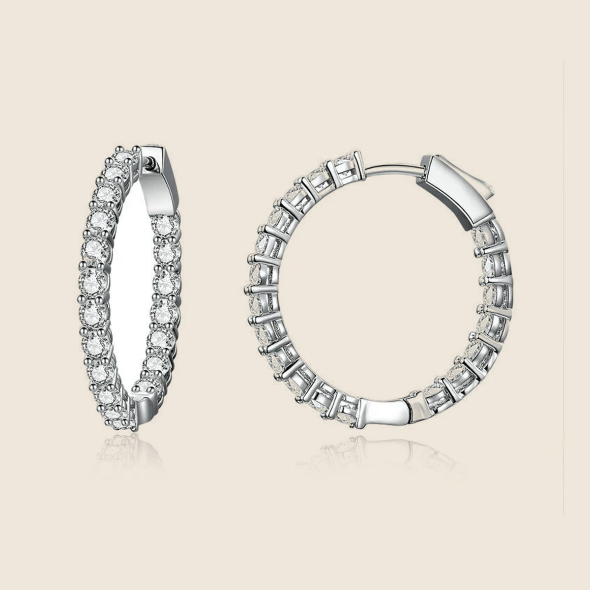 Franca Inside-Out Pavé Hoops — view 1