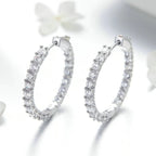 Franca Inside-Out Pavé Hoops — view 4