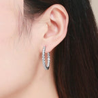 Franca Inside-Out Pavé Hoops — view 5