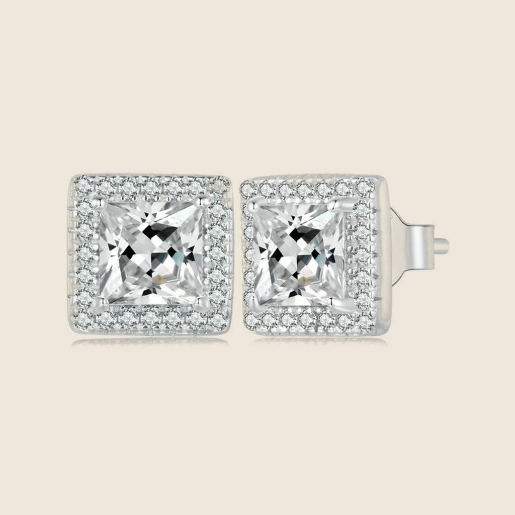 Giada Square Halo Studs — view 1