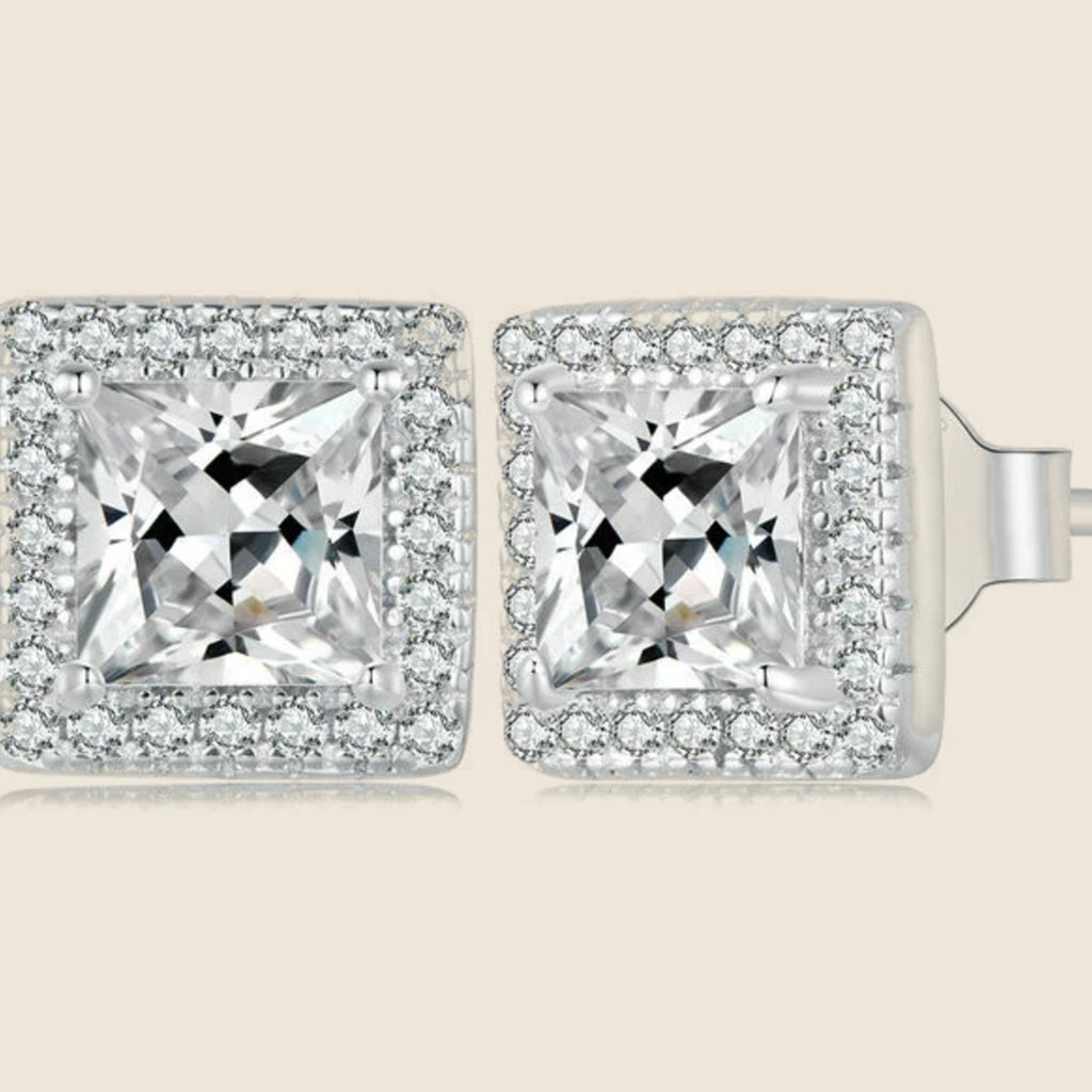Giada Square Halo Studs — view 5