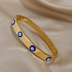 Ianthe Enamel Eye Bangle — view 3