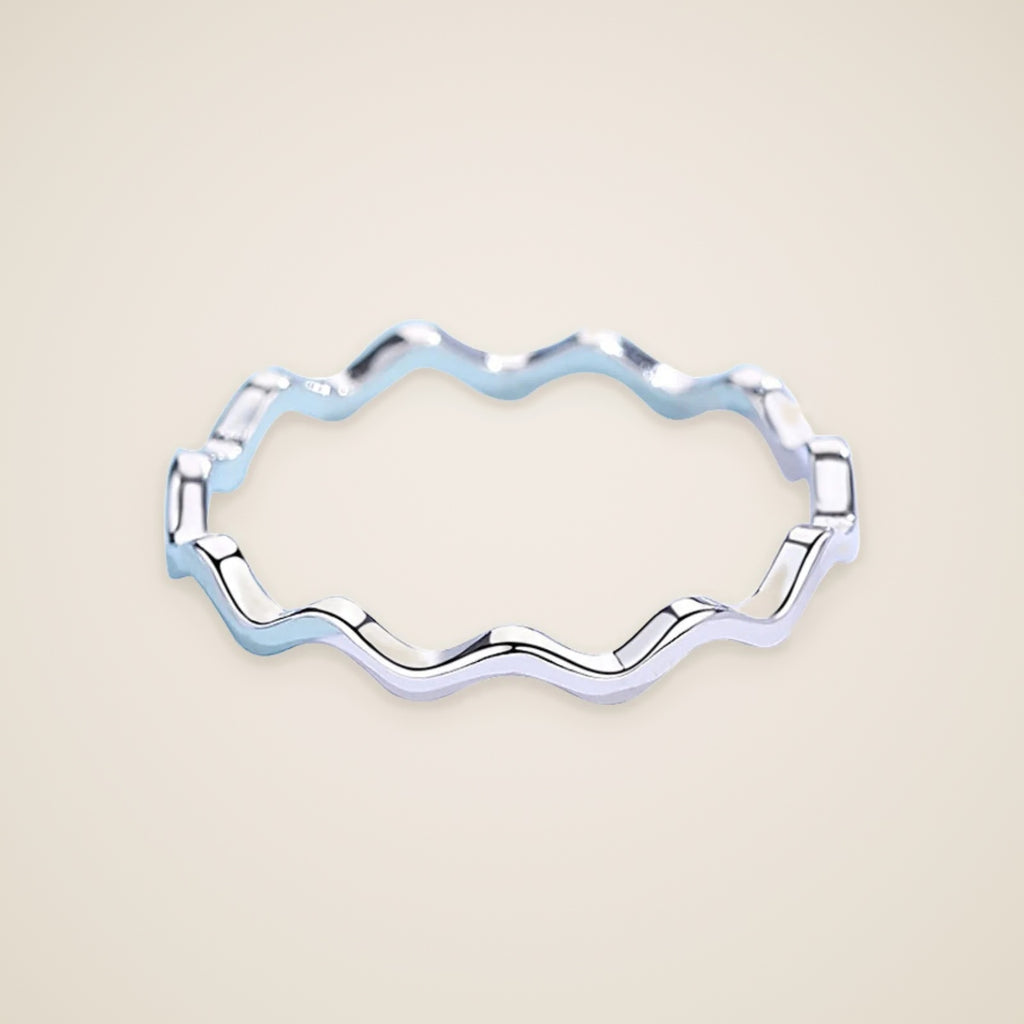 Ilaria Thin Wave Ring — view 1