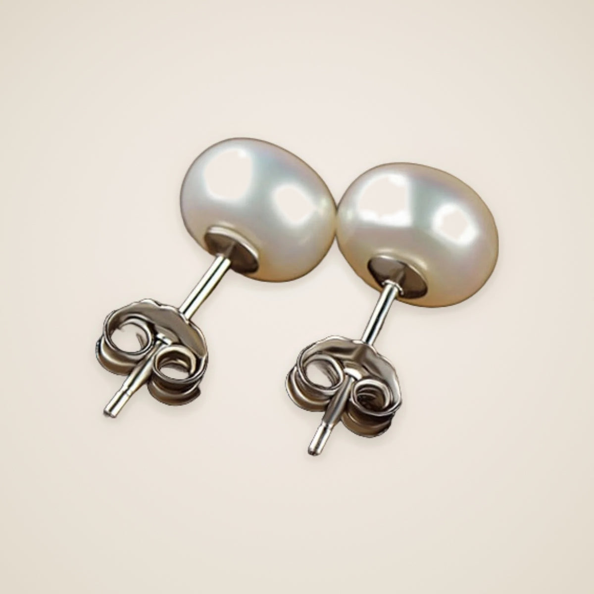 Ines Pearl Stud Earrings — view 1