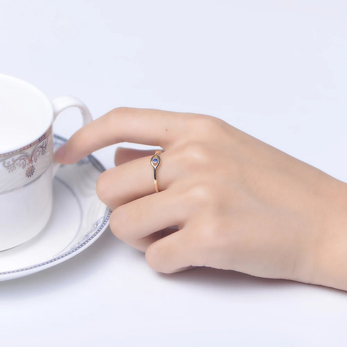 Kalliope Blue Eye Ring — view 6