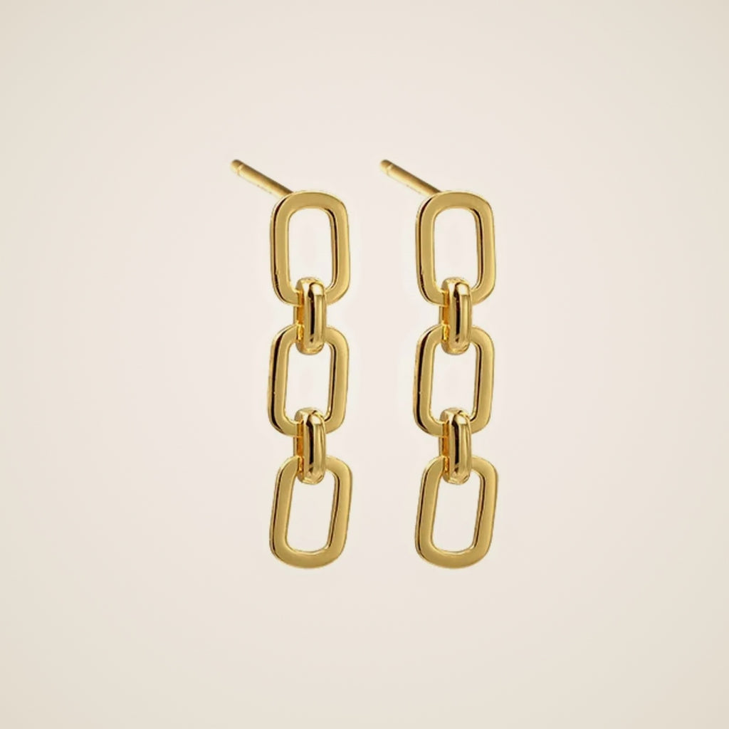 Kira Chain Link Stud Earrings — view 1