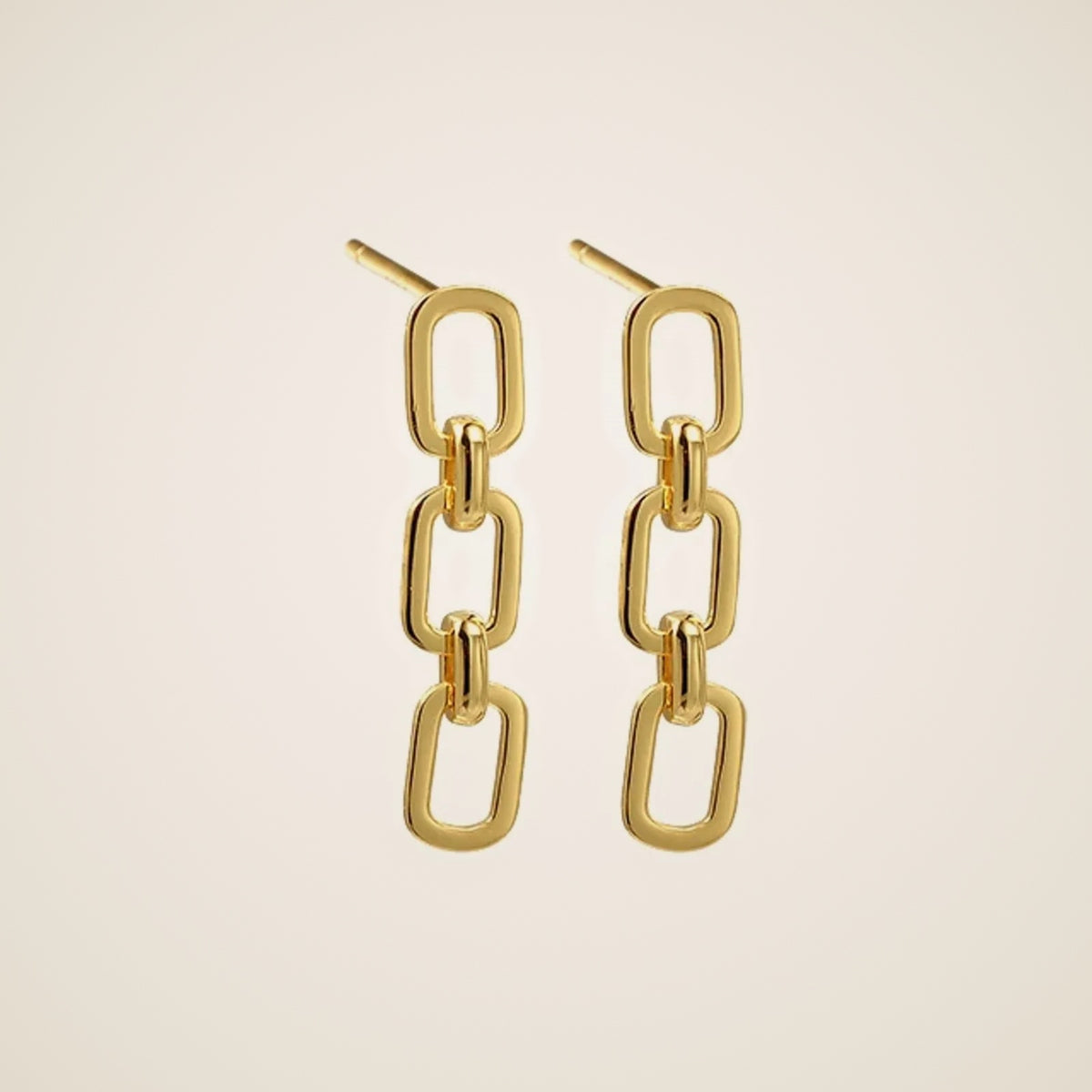 Kira Chain Link Stud Earrings — view 1