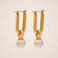 Lia Pearl & Zircon Stud Earrings — view 1