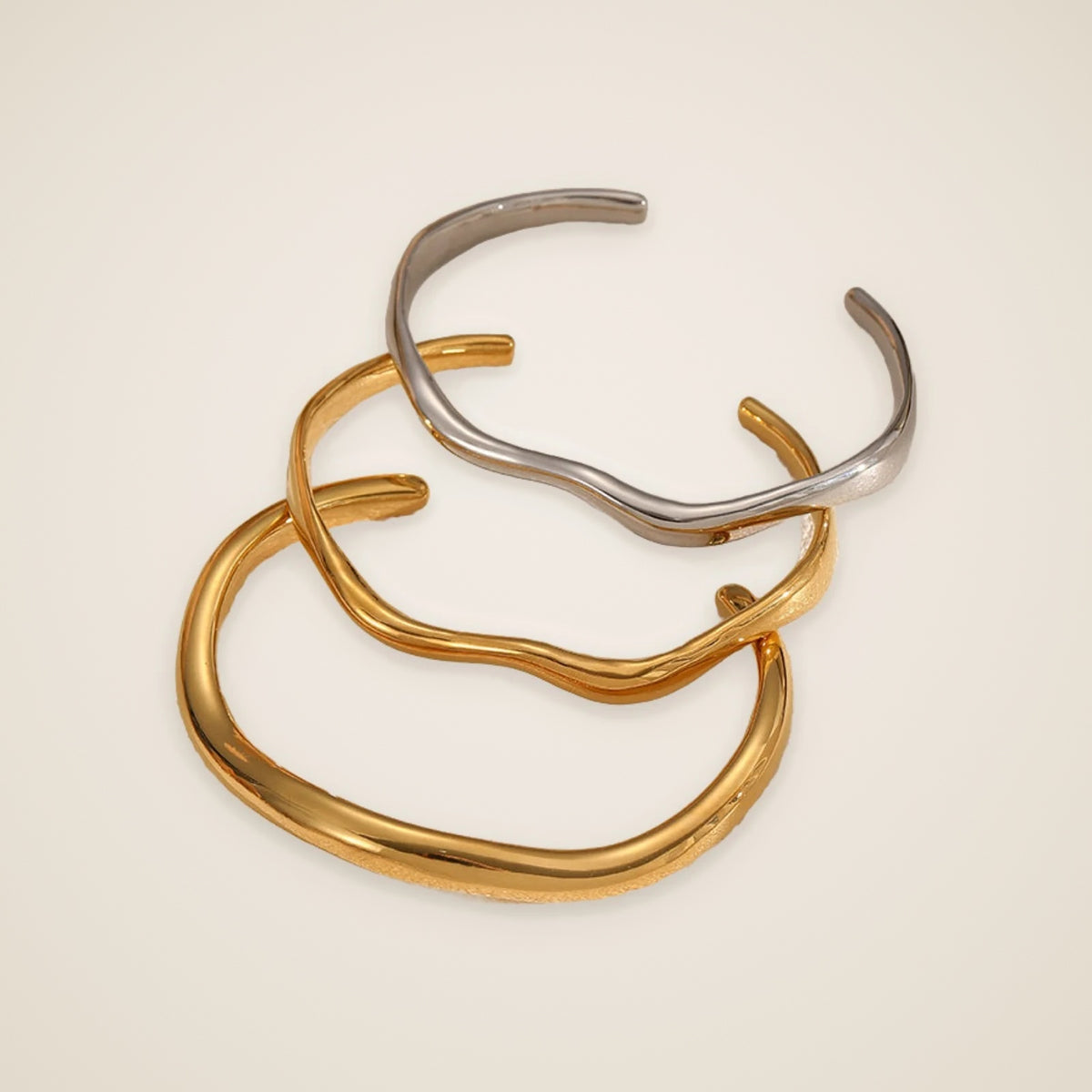 Lina Wave Cuff Bracelet — view 1