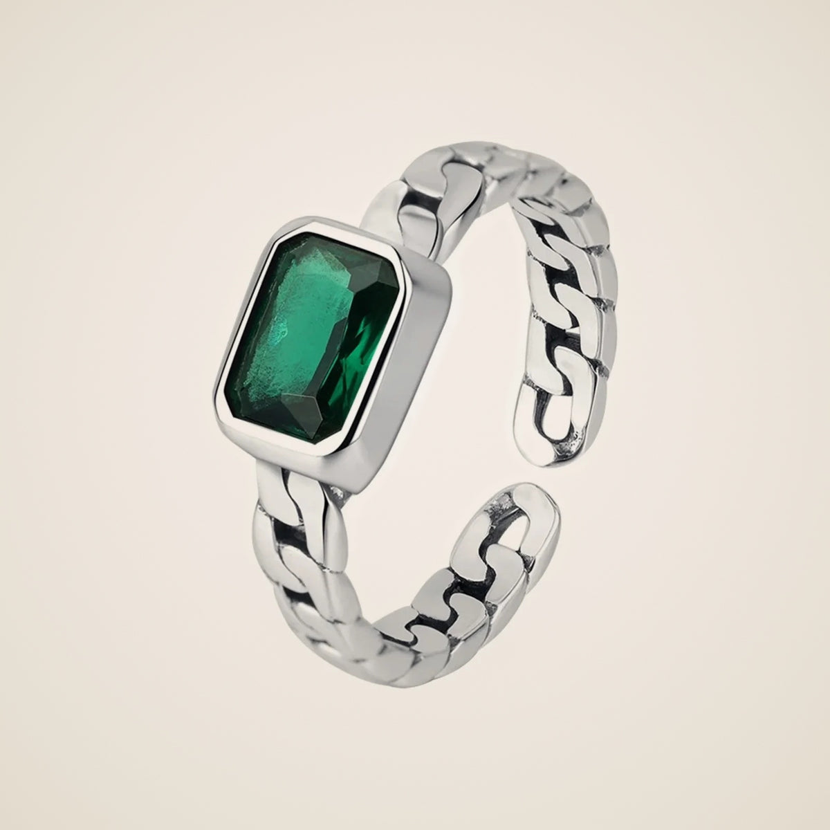Mina Green Stone Ring — view 1