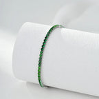 Mirella Green Stone Tennis Bracelet — view 3