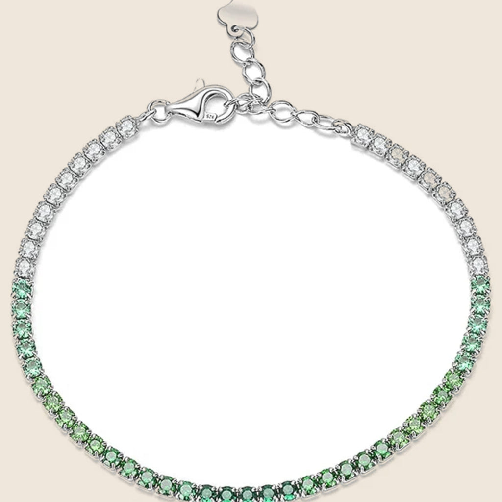 Mirella Green Stone Tennis Bracelet — view 5
