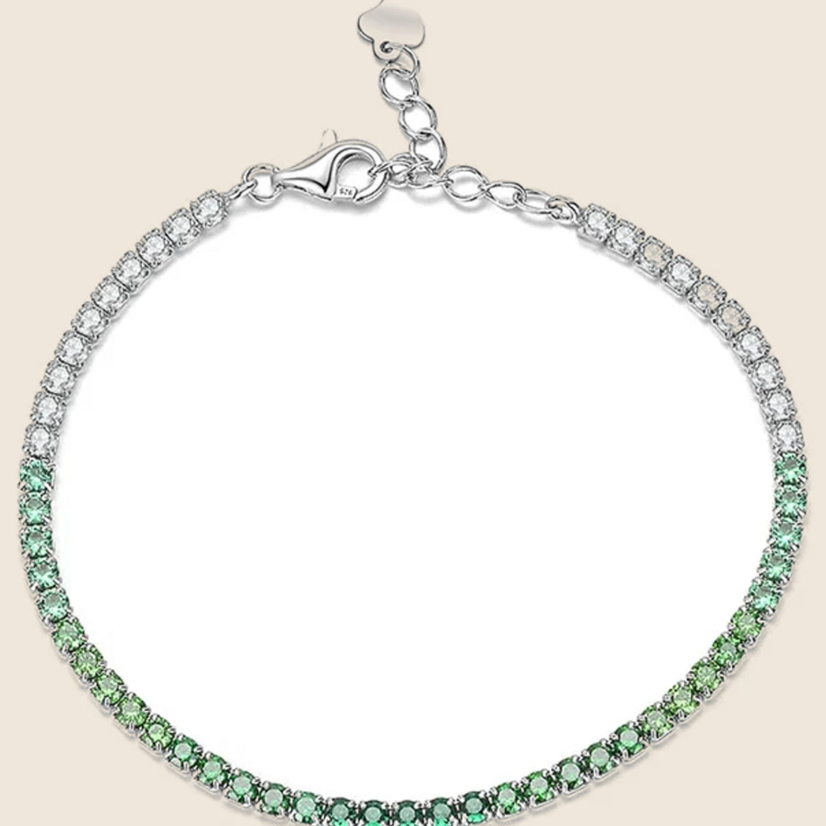 Mirella Green Stone Tennis Bracelet — view 5