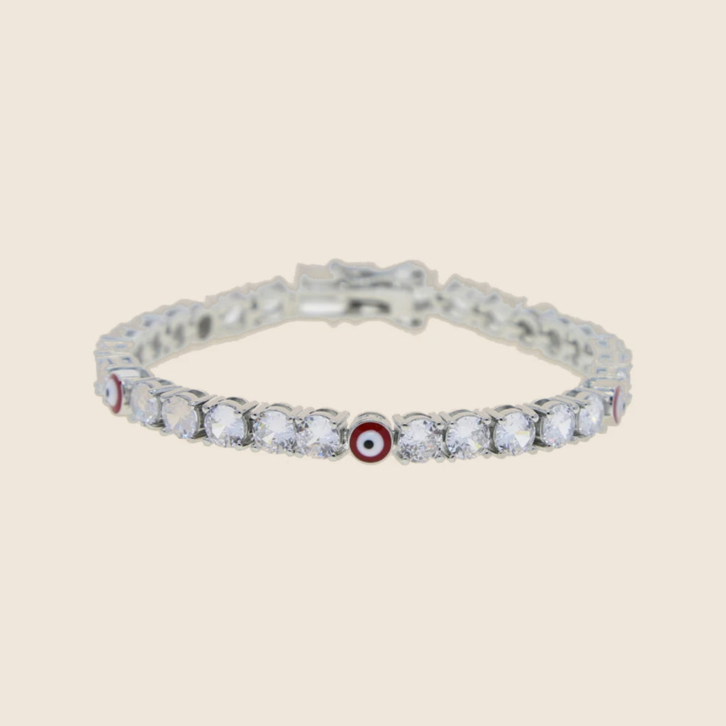 Myrto Blue Eye Tennis Bracelet — view 4