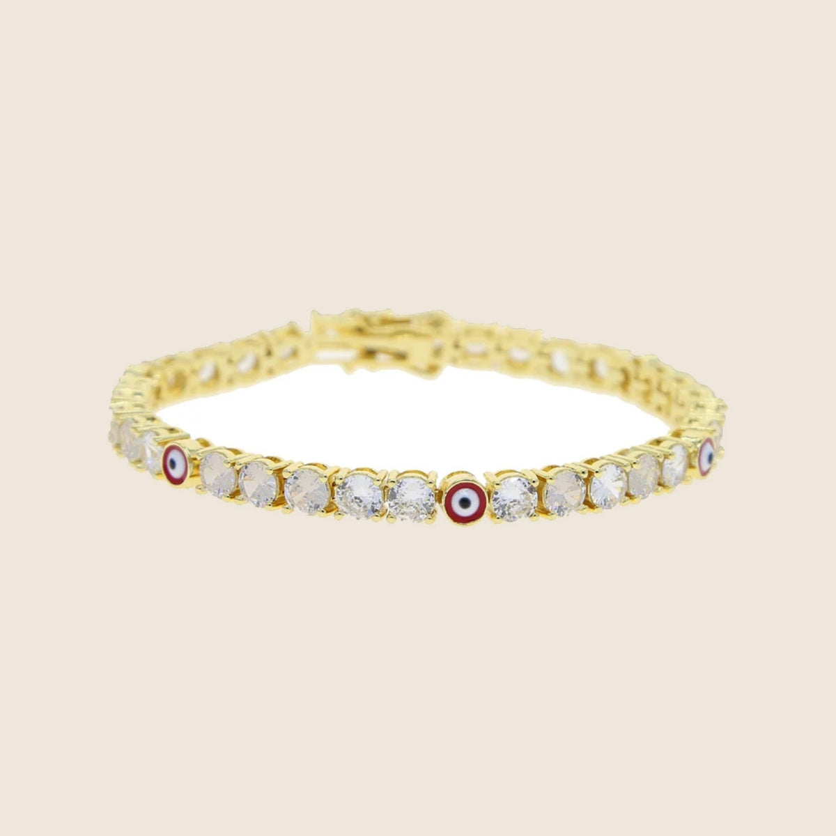 Myrto Blue Eye Tennis Bracelet — view 5