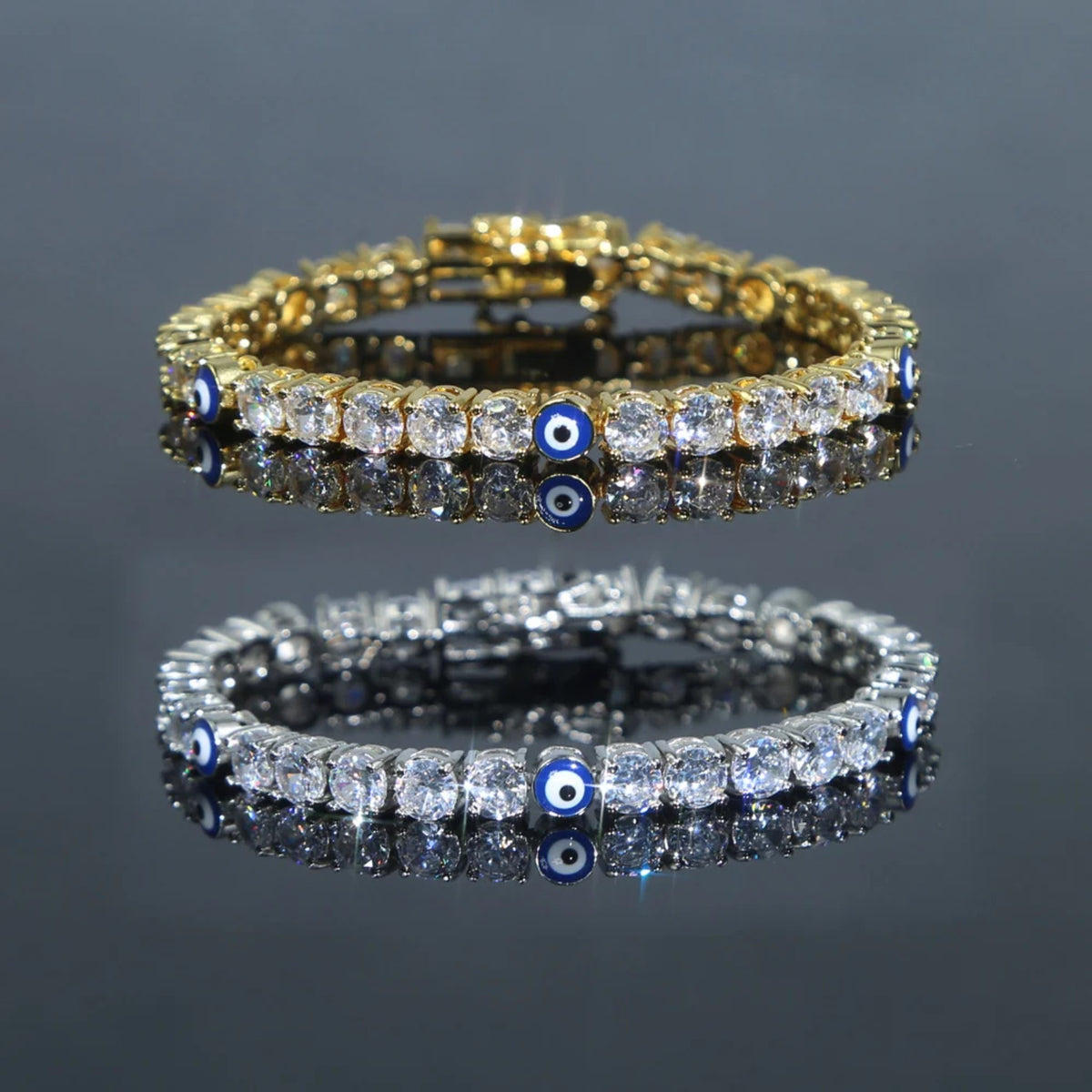 Myrto Blue Eye Tennis Bracelet — view 6