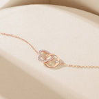 Nicoletta Interlocked Hearts Necklace — view 3