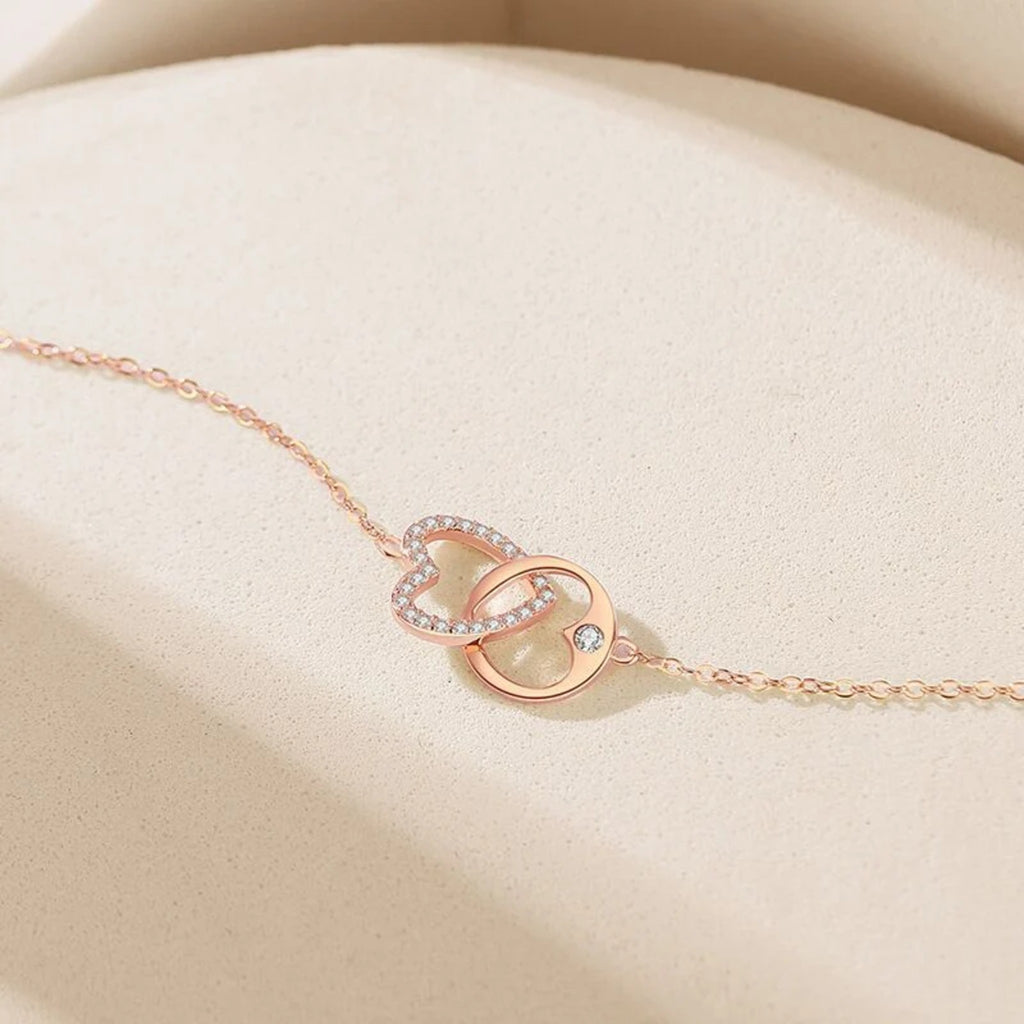 Nicoletta Interlocked Hearts Necklace — view 6
