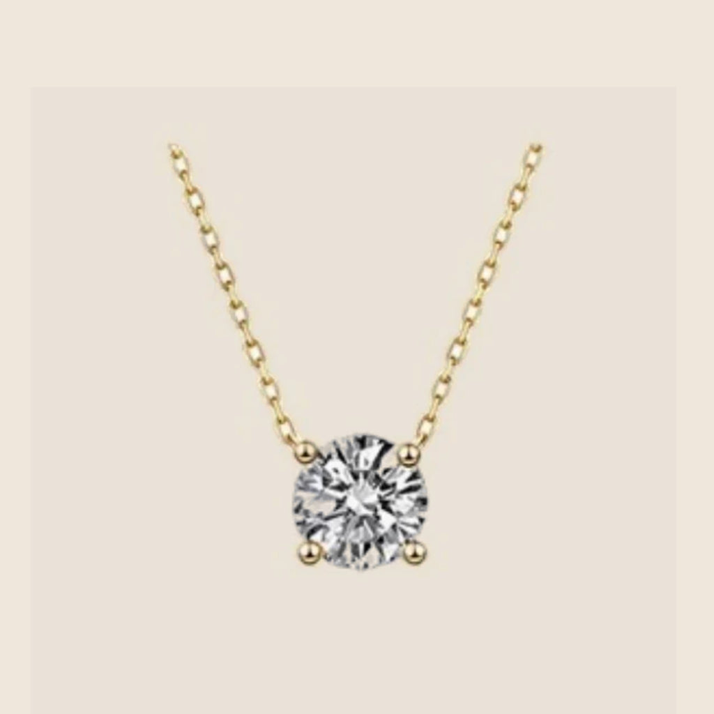 Ornella Four-Prong Solitaire Necklace — view 2
