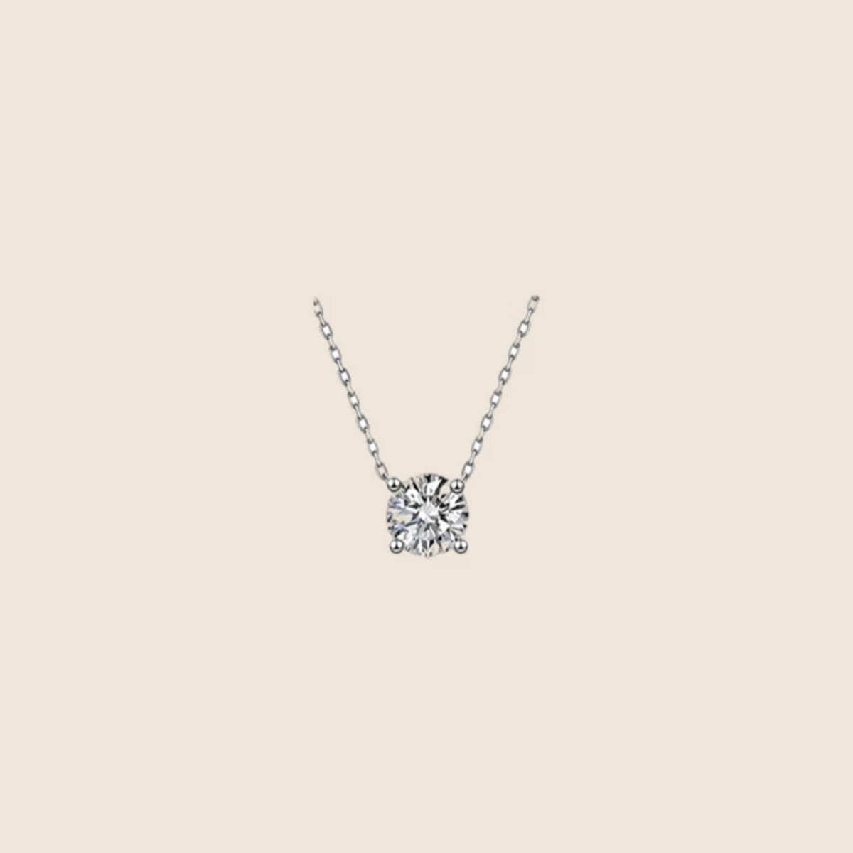 Ornella Four-Prong Solitaire Necklace — view 5