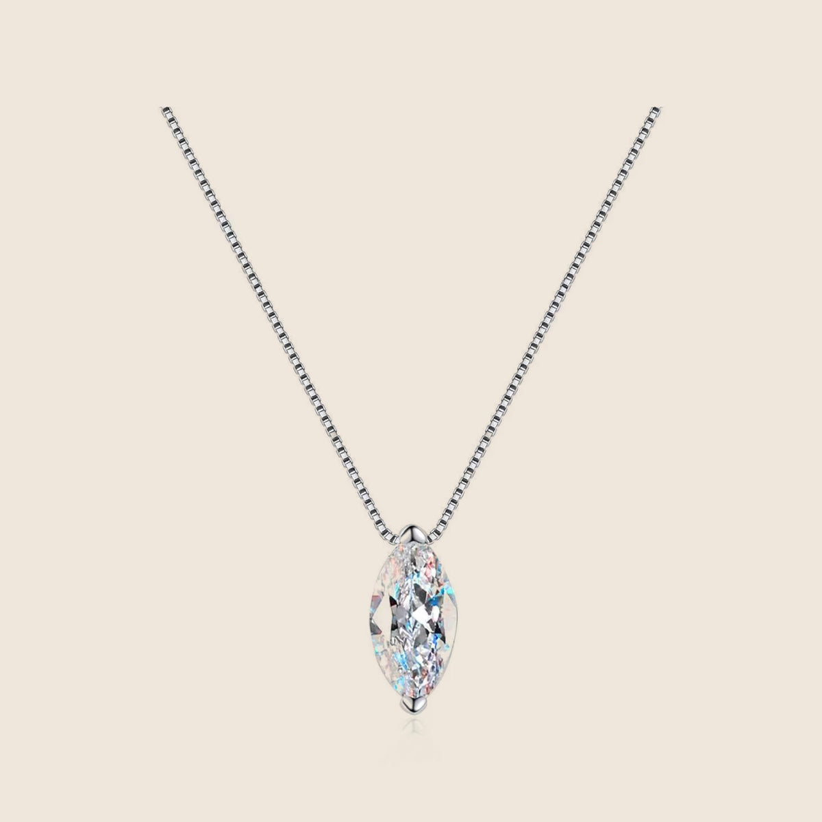 Perla Marquise Solitaire Necklace — view 1