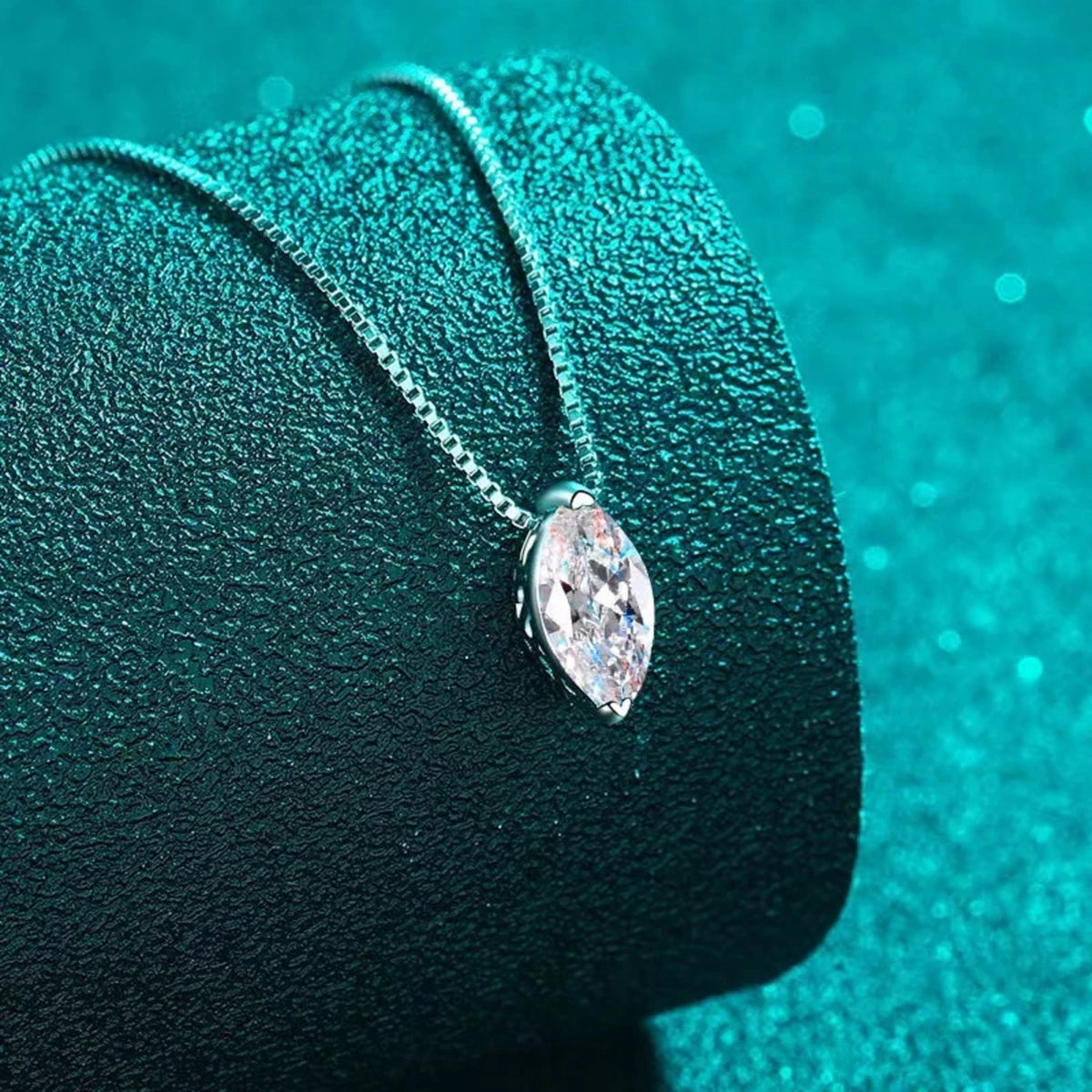 Perla Marquise Solitaire Necklace — view 2