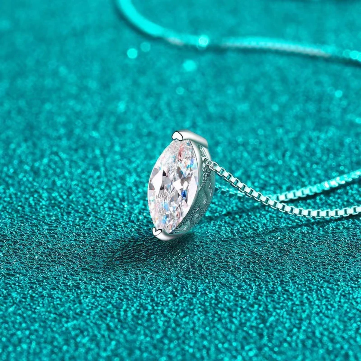 Perla Marquise Solitaire Necklace — view 3