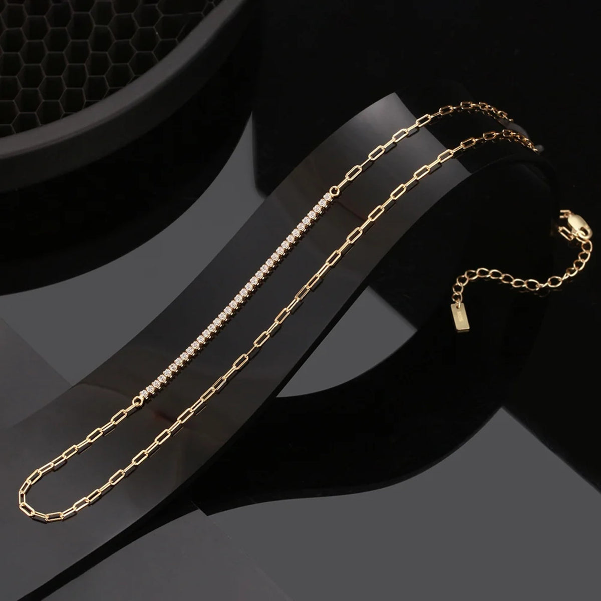 Rebecca Fine Tennis Necklace — view 6