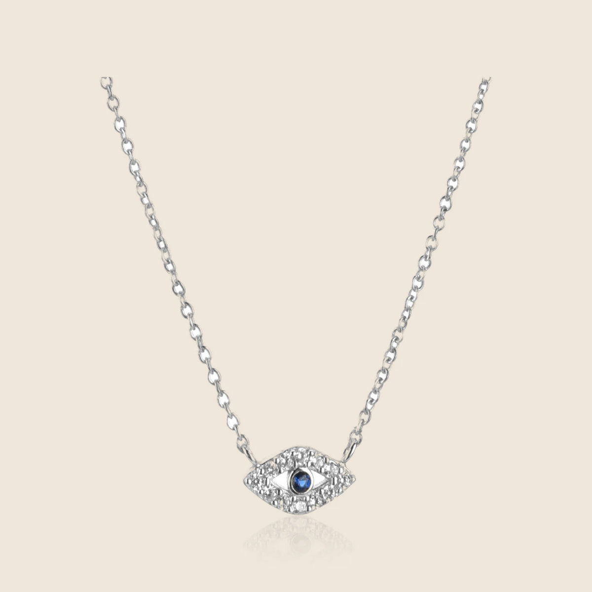 Thalia Pavé Eye Necklace — view 2
