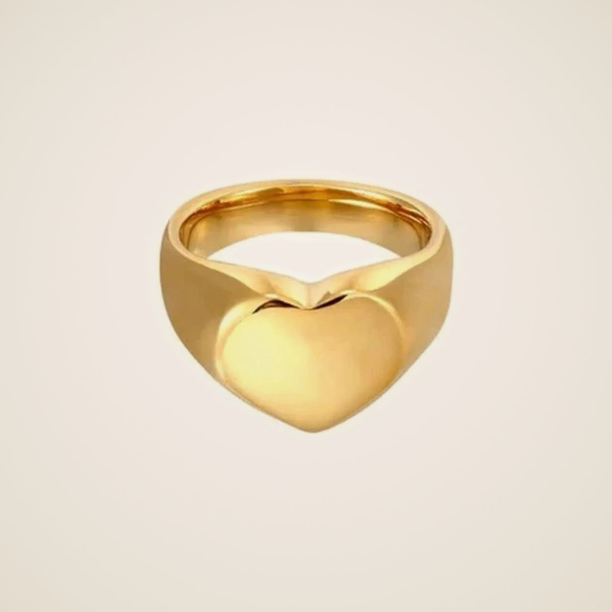 Viola Heart Signet Ring — view 1