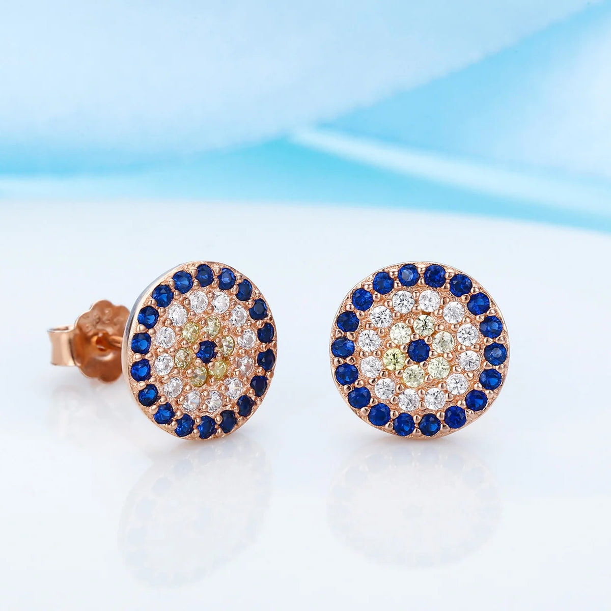 Xenia Pavé Eye Studs — view 4