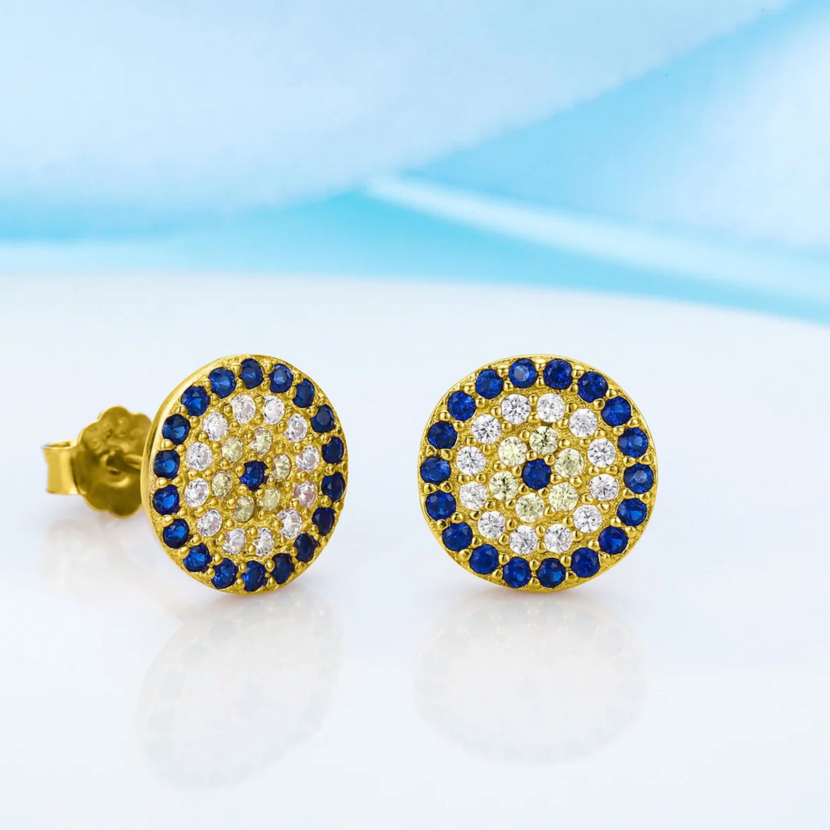 Xenia Pavé Eye Studs — view 5